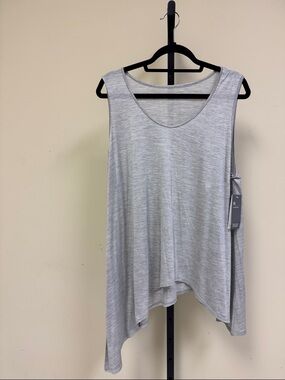 Eileen Fisher Light Gray Asymmetric Sleeveless Tank